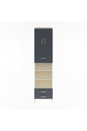 Hyperion Dolap 5 Raflı 3 Çekmeceli 2 Kapaklı 60x44x243 Aytaşı-Antrasit