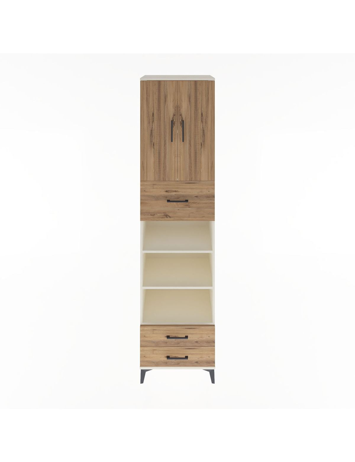 Hyperion Dolap 5 Raflı 3 Çekmeceli 2 Kapaklı 60x44x243 Aytaşı-Çam