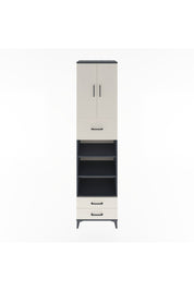 Hyperion Dolap 5 Raflı 3 Çekmeceli 2 Kapaklı 60x44x243 Antrasit-Aytaşı