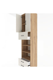 Hyperion Dolap 5 Raflı 3 Çekmeceli 2 Kapaklı 60x44x243 Çam-Aytaşı