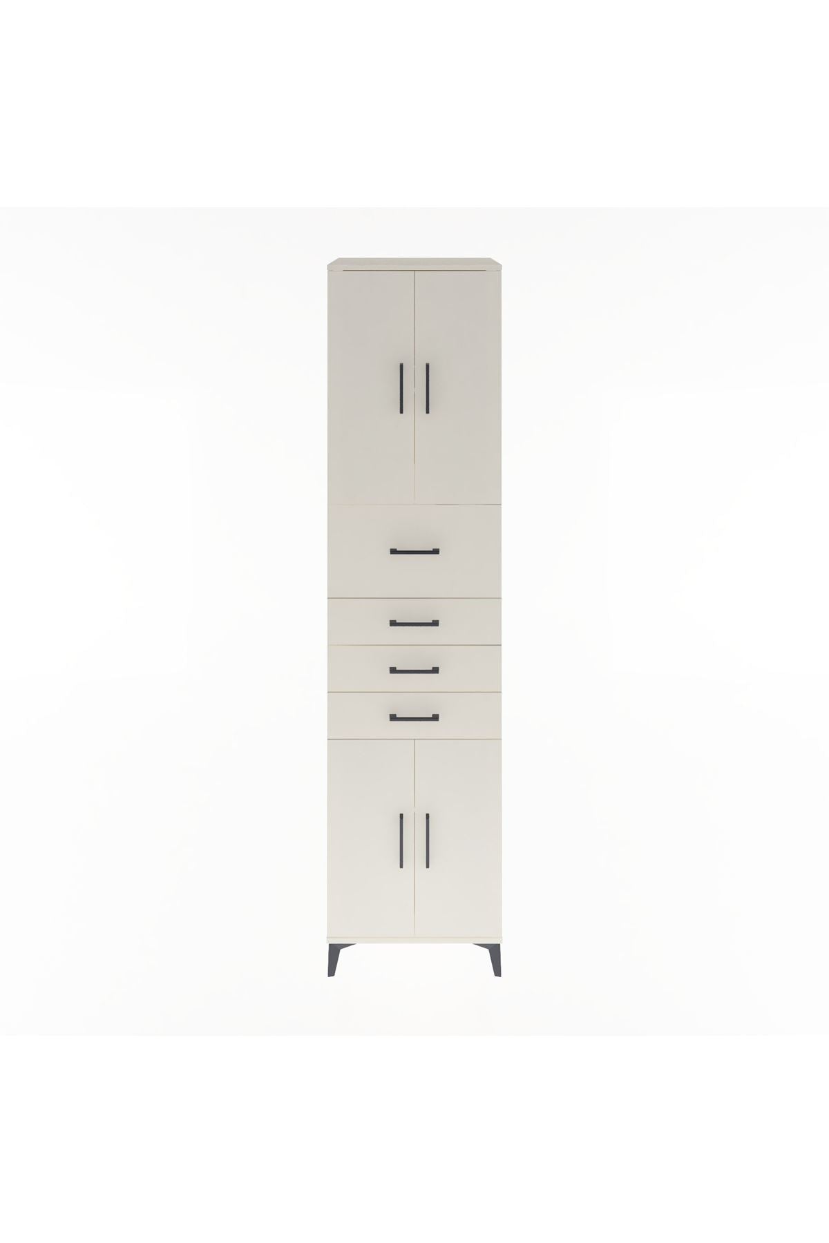 Hyperion Dolap 3 Raflı 4 Çekmeceli 4 Kapaklı 60x44x243 Aytaşı-Aytaşı