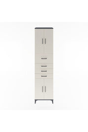 Hyperion Dolap 3 Raflı 4 Çekmeceli 4 Kapaklı 60x44x243 Antrasit-Aytaşı