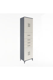 Hyperion Dolap 3 Raflı 4 Çekmeceli 4 Kapaklı 60x44x243 Antrasit-Aytaşı