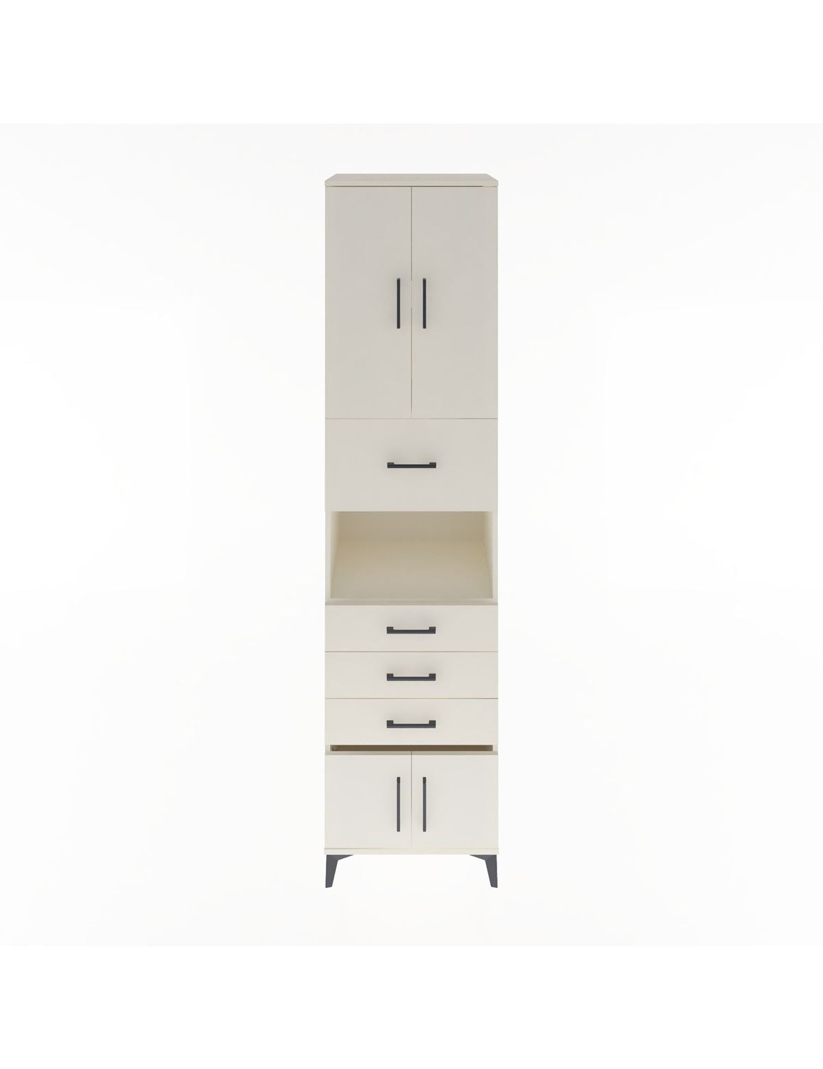 Hyperion Dolap 3 Raflı 4 Çekmeceli 4 Kapaklı 60x44x243 Aytaşı-Aytaşı