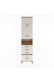 Hyperion Dolap 3 Raflı 4 Çekmeceli 4 Kapaklı 60x44x243 Çam-Aytaşı