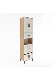 Hyperion Dolap 3 Raflı 4 Çekmeceli 4 Kapaklı 60x44x243 Çam-Aytaşı