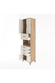 Hyperion Dolap 3 Raflı 4 Çekmeceli 4 Kapaklı 60x44x243 Çam-Aytaşı