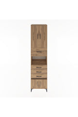 Hyperion Dolap 3 Raflı 4 Çekmeceli 4 Kapaklı 60x44x243