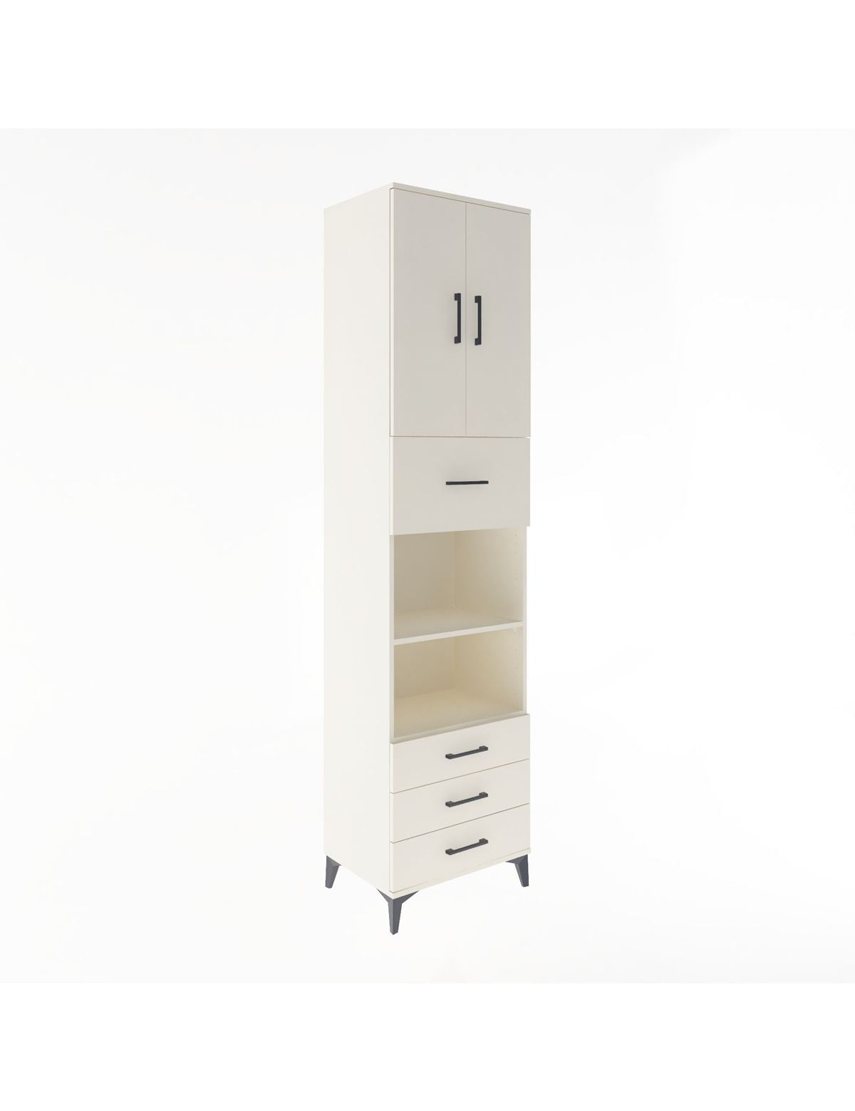 Hyperion Dolap 4 Raflı 4 Çekmeceli 2 Kapaklı 60x44x243 Aytaşı-Aytaşı