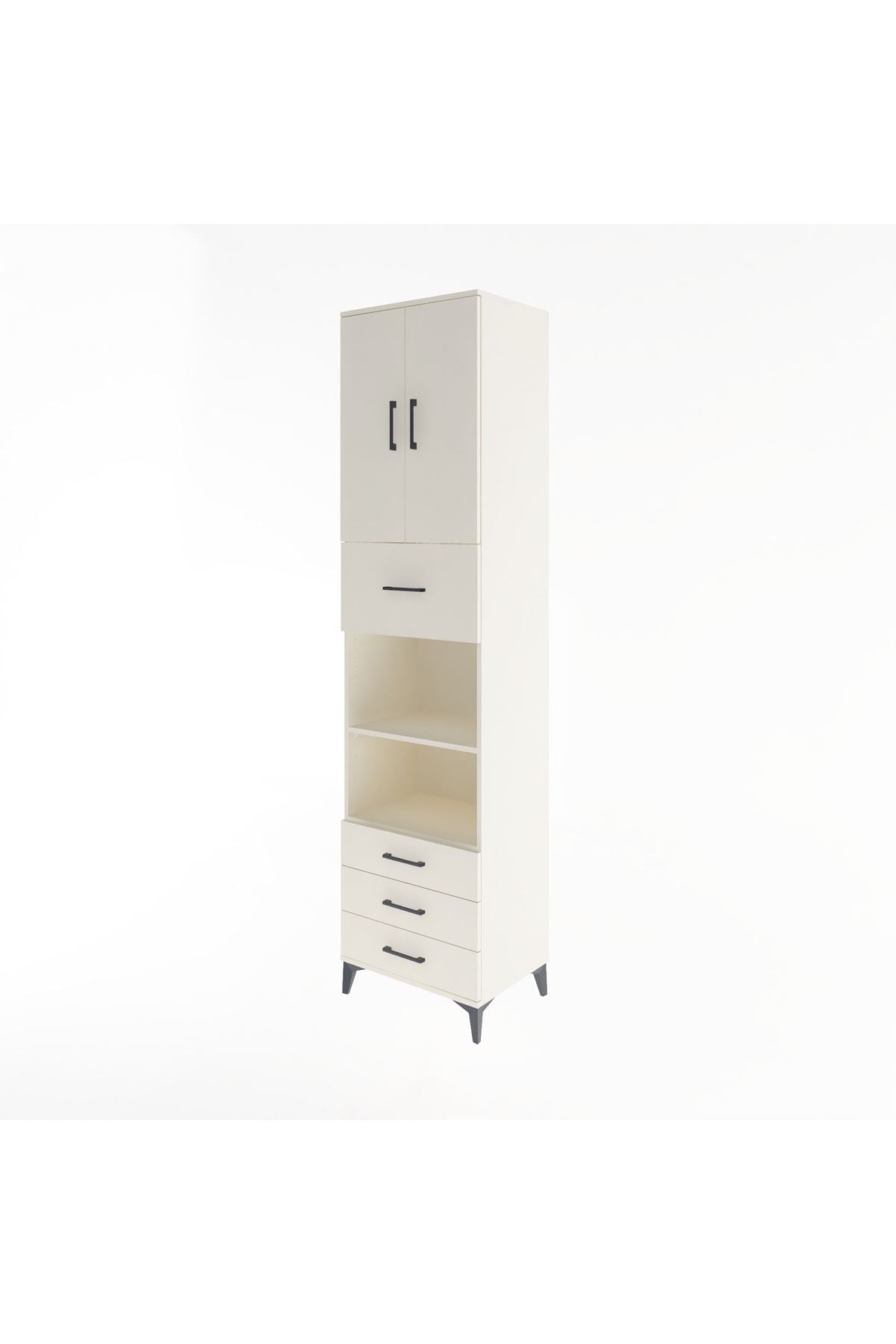 Hyperion Dolap 4 Raflı 4 Çekmeceli 2 Kapaklı 60x44x243 Aytaşı-Aytaşı