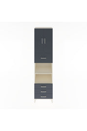 Hyperion Dolap 4 Raflı 4 Çekmeceli 2 Kapaklı 60x44x243 Aytaşı-Antrasit