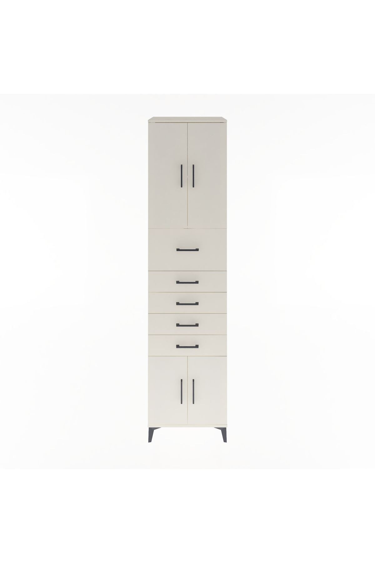 Hyperion Dolap 2 Raflı 5 Çekmeceli 4 Kapaklı 60x44x243 Aytaşı-Aytaşı