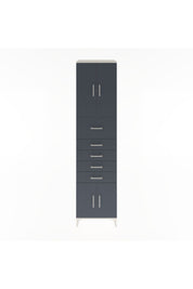 Hyperion Dolap 2 Raflı 5 Çekmeceli 4 Kapaklı 60x44x243 Aytaşı-Antrasit