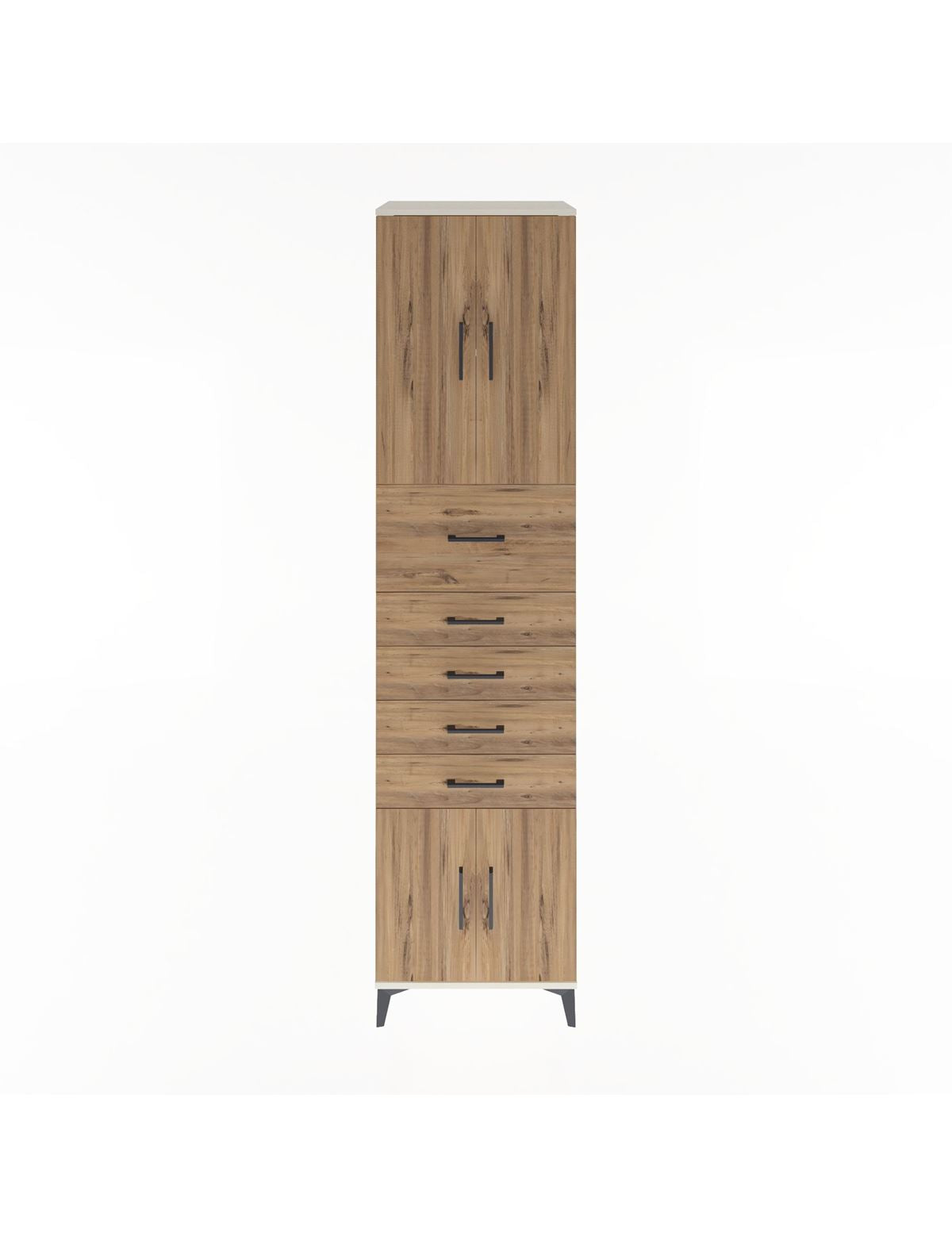 Hyperion Dolap 2 Raflı 5 Çekmeceli 4 Kapaklı 60x44x243 Aytaşı-Çam