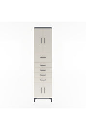 Hyperion Dolap 2 Raflı 5 Çekmeceli 4 Kapaklı 60x44x243 Antrasit-Aytaşı