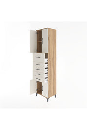 Hyperion Dolap 2 Raflı 5 Çekmeceli 4 Kapaklı 60x44x243 Çam-Aytaşı