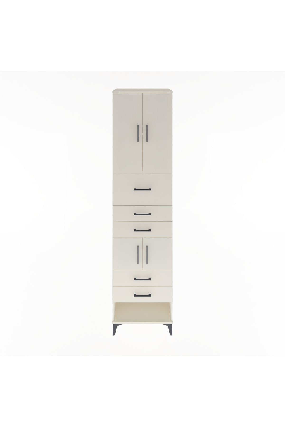 Hyperion Dolap 3 Raflı 5 Çekmeceli 4 Kapaklı 60x44x243 Aytaşı-Aytaşı