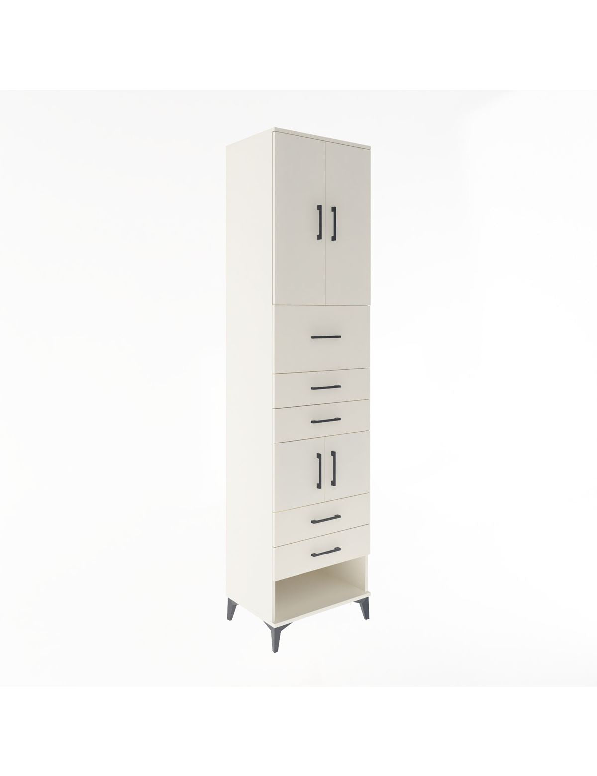 Hyperion Dolap 3 Raflı 5 Çekmeceli 4 Kapaklı 60x44x243 Aytaşı-Aytaşı