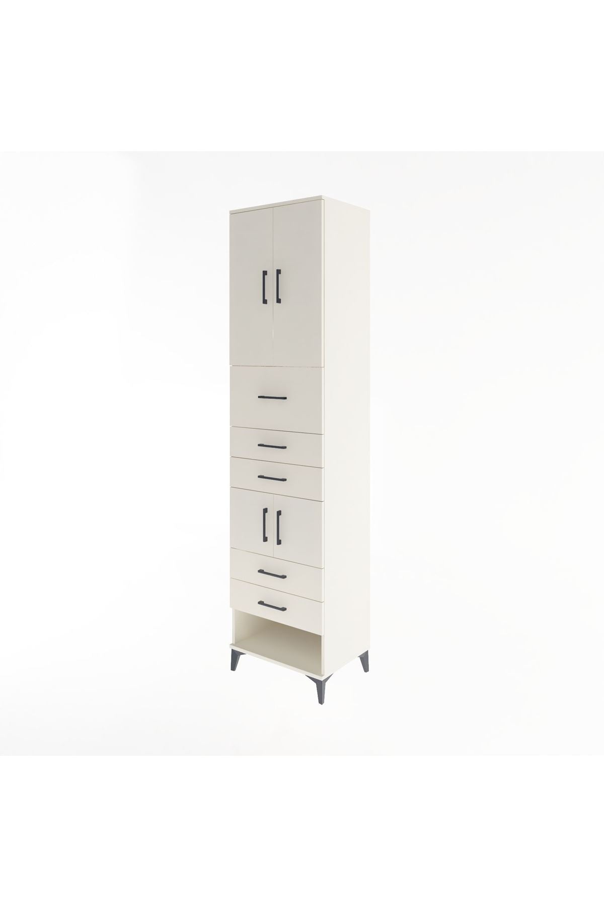 Hyperion Dolap 3 Raflı 5 Çekmeceli 4 Kapaklı 60x44x243 Aytaşı-Aytaşı