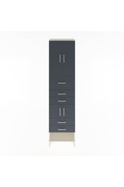 Hyperion Dolap 3 Raflı 5 Çekmeceli 4 Kapaklı 60x44x243 Aytaşı-Antrasit