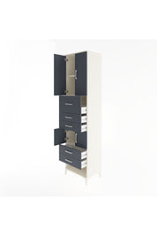 Hyperion Dolap 3 Raflı 5 Çekmeceli 4 Kapaklı 60x44x243 Aytaşı-Antrasit