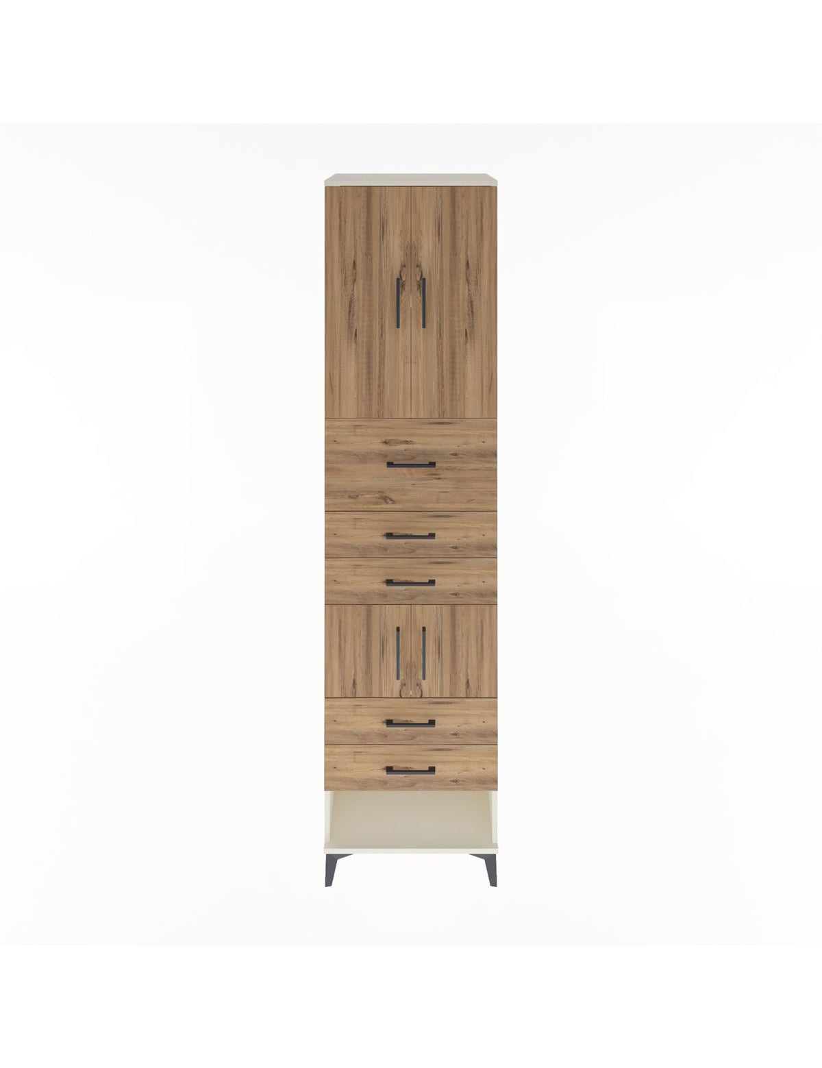 Hyperion Dolap 3 Raflı 5 Çekmeceli 4 Kapaklı 60x44x243 Aytaşı-Çam