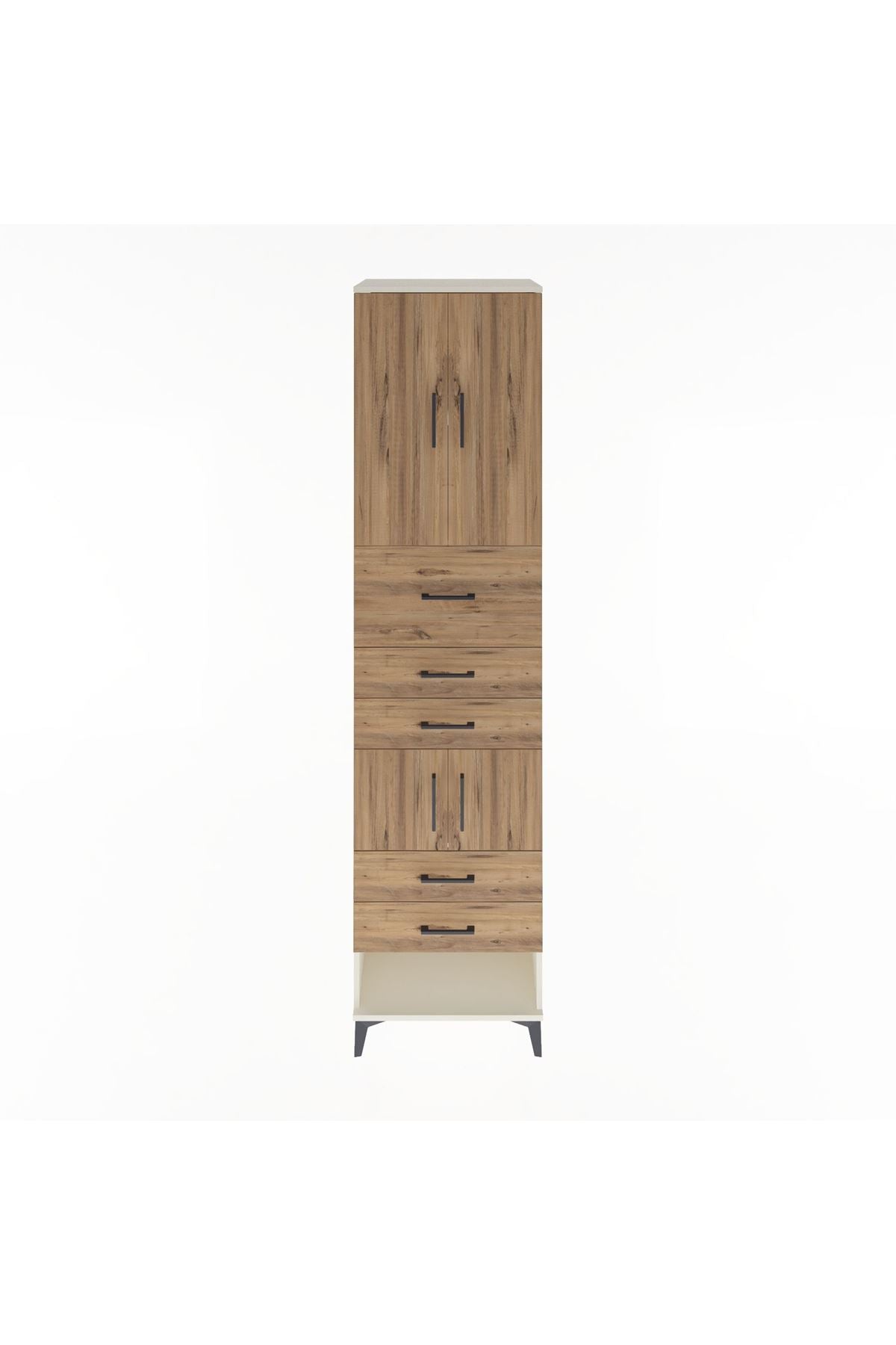 Hyperion Dolap 3 Raflı 5 Çekmeceli 4 Kapaklı 60x44x243 Aytaşı-Çam