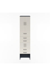 Hyperion Dolap 3 Raflı 5 Çekmeceli 4 Kapaklı 60x44x243 Antrasit-Aytaşı