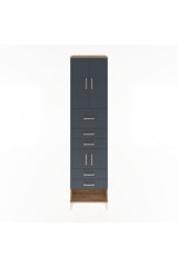 Hyperion Dolap 3 Raflı 5 Çekmeceli 4 Kapaklı 60x44x243