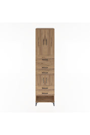 Hyperion Dolap 3 Raflı 5 Çekmeceli 4 Kapaklı 60x44x243 Çam-Çam