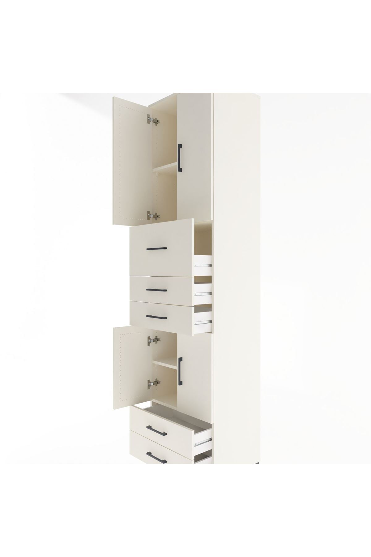 Hyperion Dolap 4 Raflı 5 Çekmeceli 4 Kapaklı 60x44x243 Aytaşı-Aytaşı