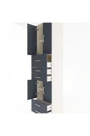 Hyperion Dolap 4 Raflı 5 Çekmeceli 4 Kapaklı 60x44x243 Aytaşı-Antrasit