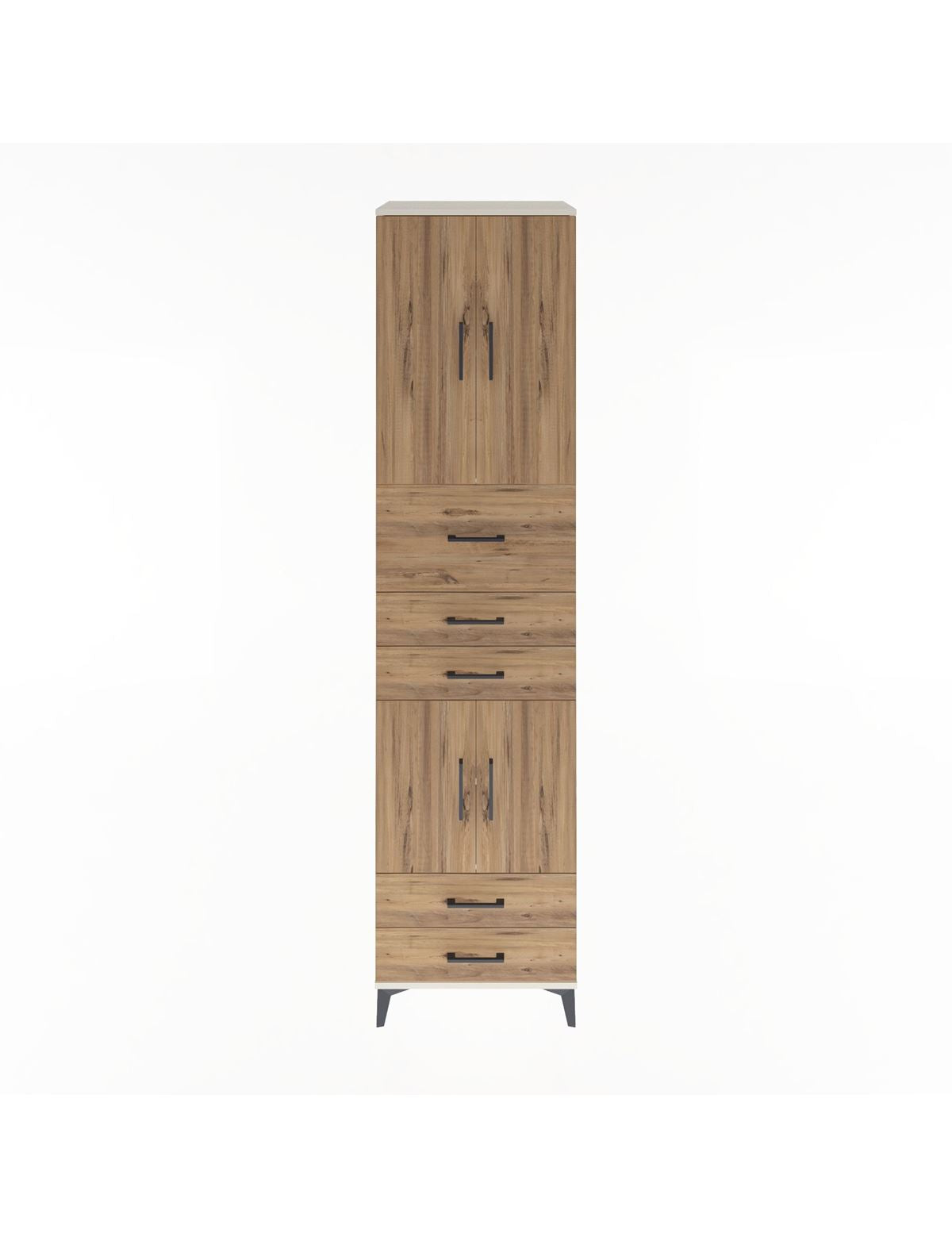 Hyperion Dolap 4 Raflı 5 Çekmeceli 4 Kapaklı 60x44x243 Aytaşı-Çam