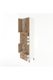 Hyperion Dolap 4 Raflı 5 Çekmeceli 4 Kapaklı 60x44x243 Aytaşı-Çam