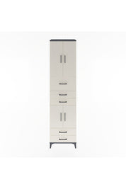 Hyperion Dolap 4 Raflı 5 Çekmeceli 4 Kapaklı 60x44x243 Antrasit-Aytaşı