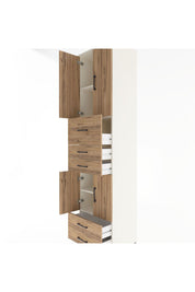 Hyperion Dolap 4 Raflı 5 Çekmeceli 4 Kapaklı 60x44x243 Aytaşı-Çam