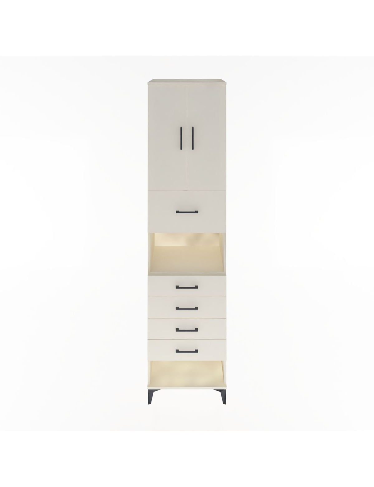 Hyperion Dolap 3 Raflı 5 Çekmeceli 2 Kapaklı 60x44x243 Aytaşı-Aytaşı