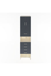 Hyperion Dolap 3 Raflı 5 Çekmeceli 2 Kapaklı 60x44x243 Aytaşı-Antrasit