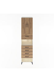 Hyperion Dolap 3 Raflı 5 Çekmeceli 2 Kapaklı 60x44x243 Aytaşı-Çam