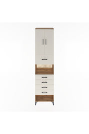 Hyperion Dolap 3 Raflı 5 Çekmeceli 2 Kapaklı 60x44x243 Çam-Aytaşı