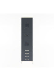 Hyperion Dolap 3 Raflı 5 Çekmeceli 4 Kapaklı 60x44x243 Aytaşı-Antrasit