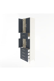 Hyperion Dolap 3 Raflı 5 Çekmeceli 4 Kapaklı 60x44x243 Aytaşı-Antrasit