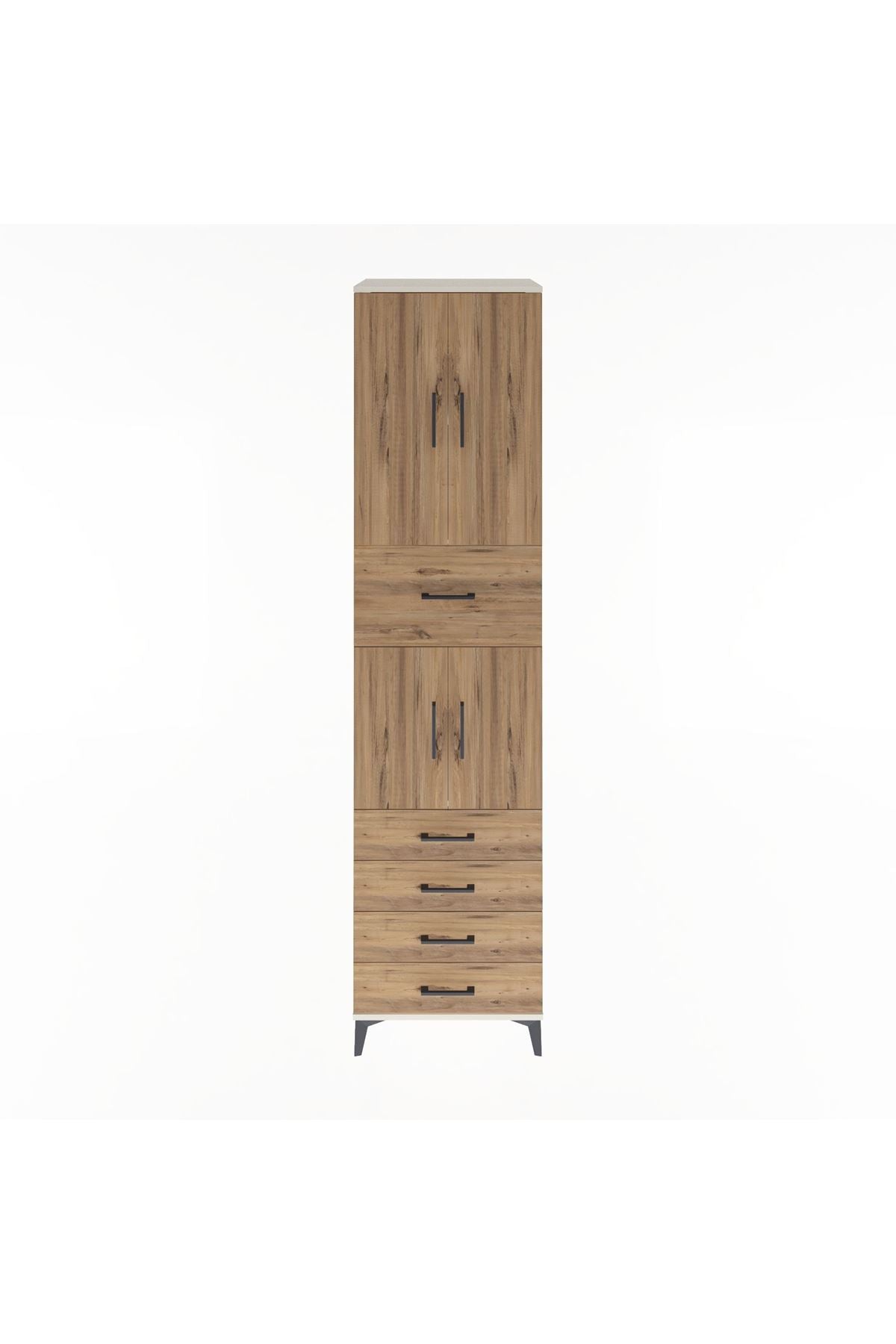 Hyperion Dolap 3 Raflı 5 Çekmeceli 4 Kapaklı 60x44x243 Aytaşı-Çam