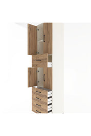 Hyperion Dolap 3 Raflı 5 Çekmeceli 4 Kapaklı 60x44x243 Aytaşı-Çam