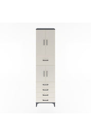 Hyperion Dolap 3 Raflı 5 Çekmeceli 4 Kapaklı 60x44x243 Antrasit-Aytaşı