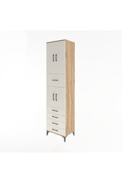 Hyperion Dolap 3 Raflı 5 Çekmeceli 4 Kapaklı 60x44x243 Çam-Aytaşı