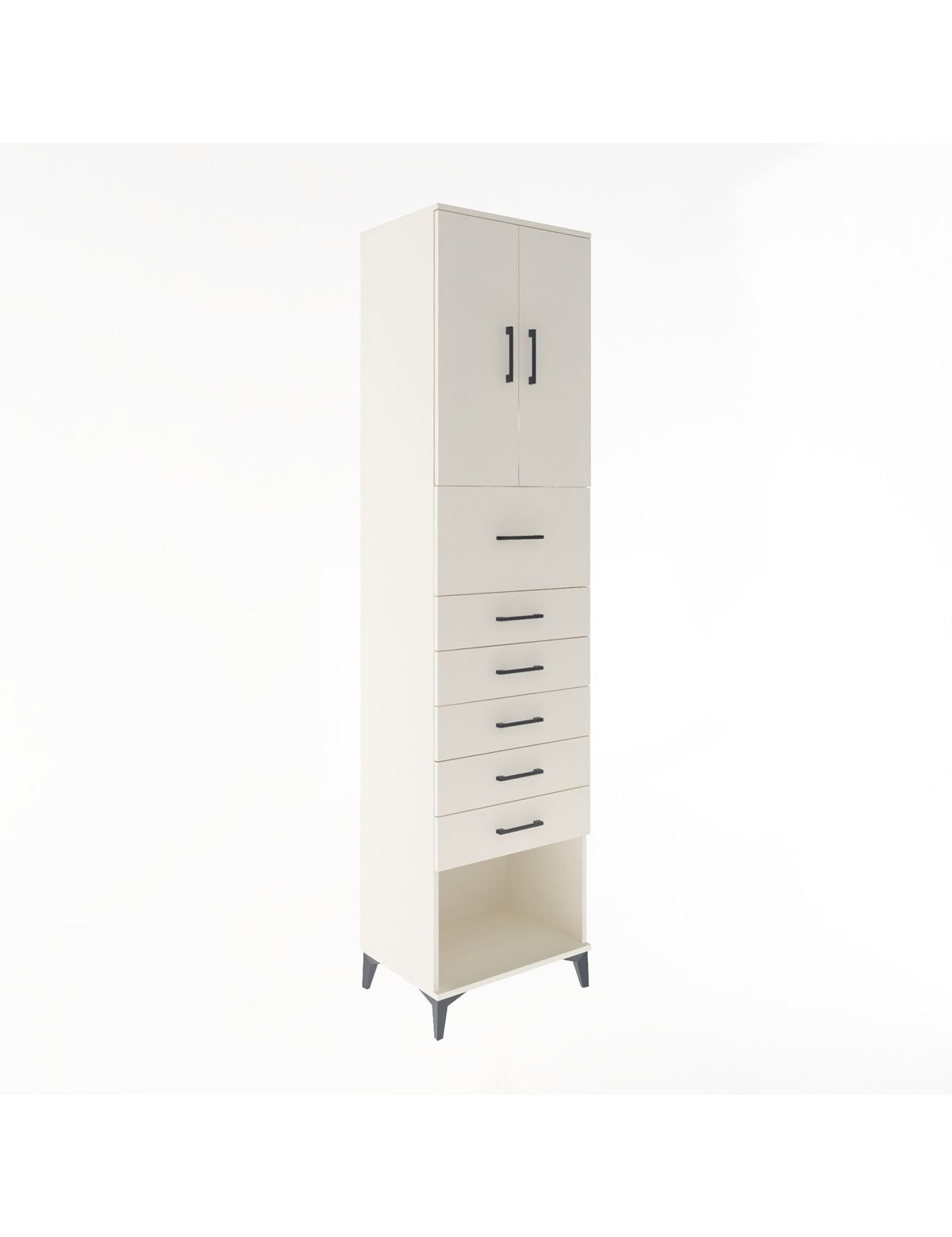 Hyperion Dolap 2 Raflı 6 Çekmeceli 2 Kapaklı 60x44x243 Aytaşı-Aytaşı