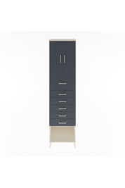 Hyperion Dolap 2 Raflı 6 Çekmeceli 2 Kapaklı 60x44x243 Aytaşı-Antrasit