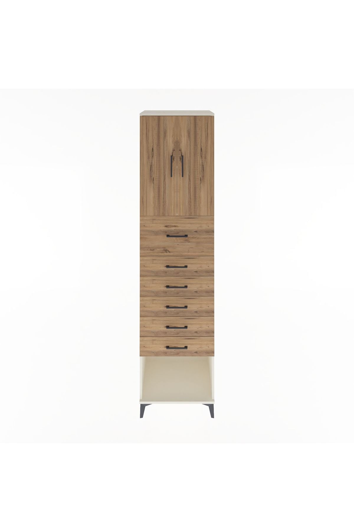 Hyperion Dolap 2 Raflı 6 Çekmeceli 2 Kapaklı 60x44x243 Aytaşı-Çam