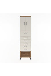 Hyperion Dolap 2 Raflı 6 Çekmeceli 2 Kapaklı 60x44x243 Çam-Aytaşı